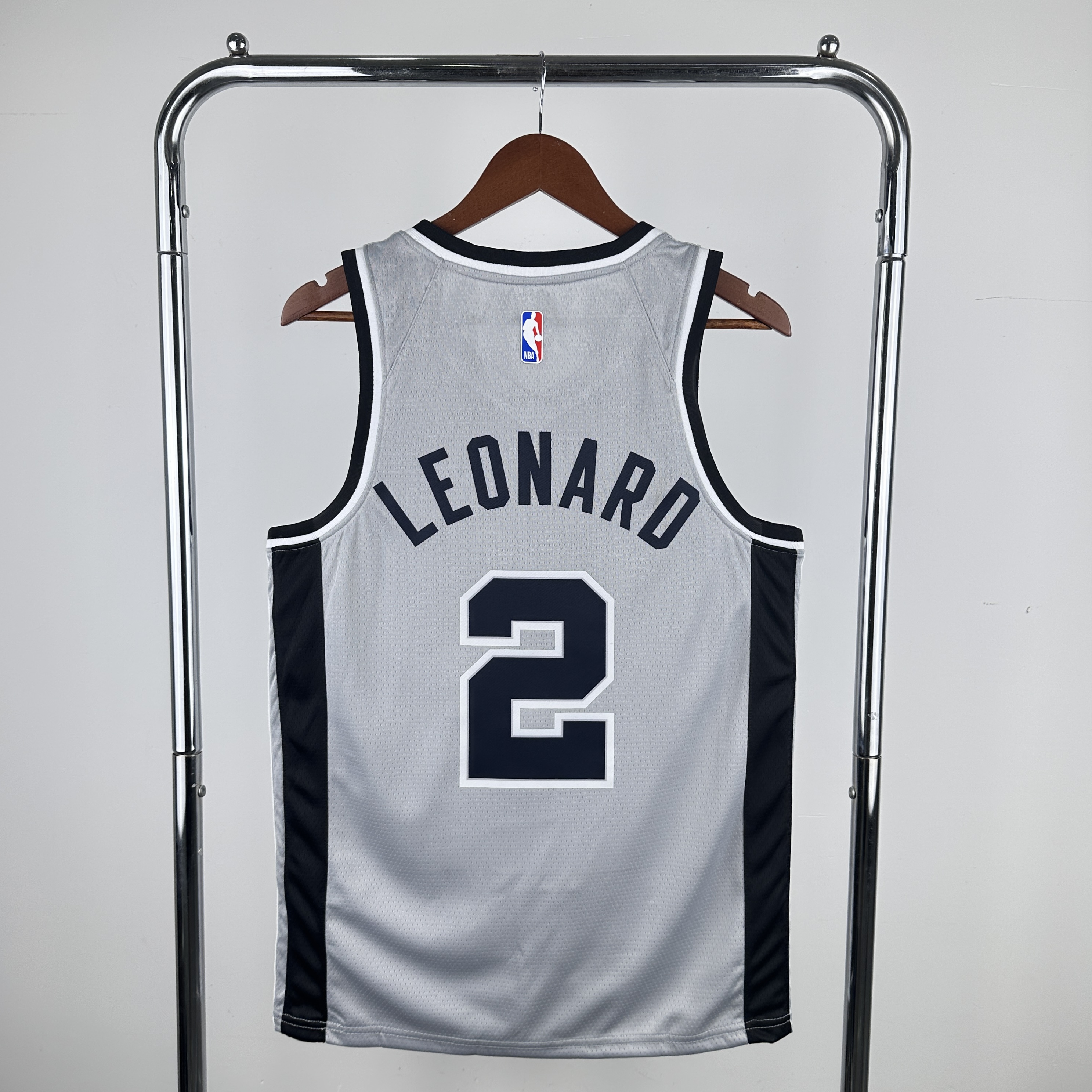 Men San Antonio Spurs #2 Leonard Grey NBA 2024 Jersey